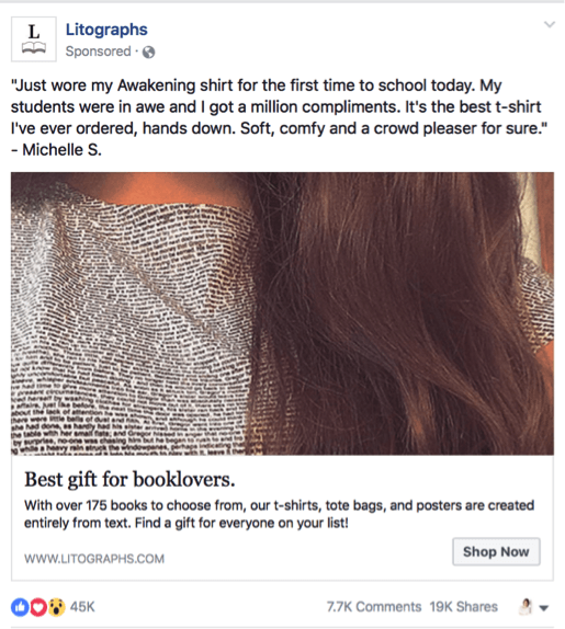 Facebook ad example