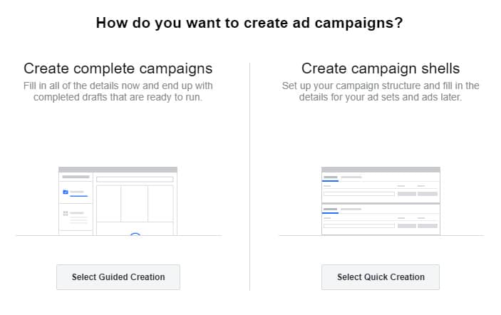 how do you want to create ad campaigns