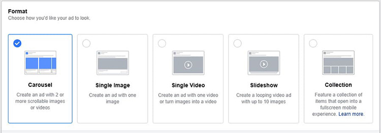 choose your ad format